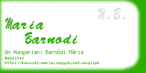 maria barnodi business card